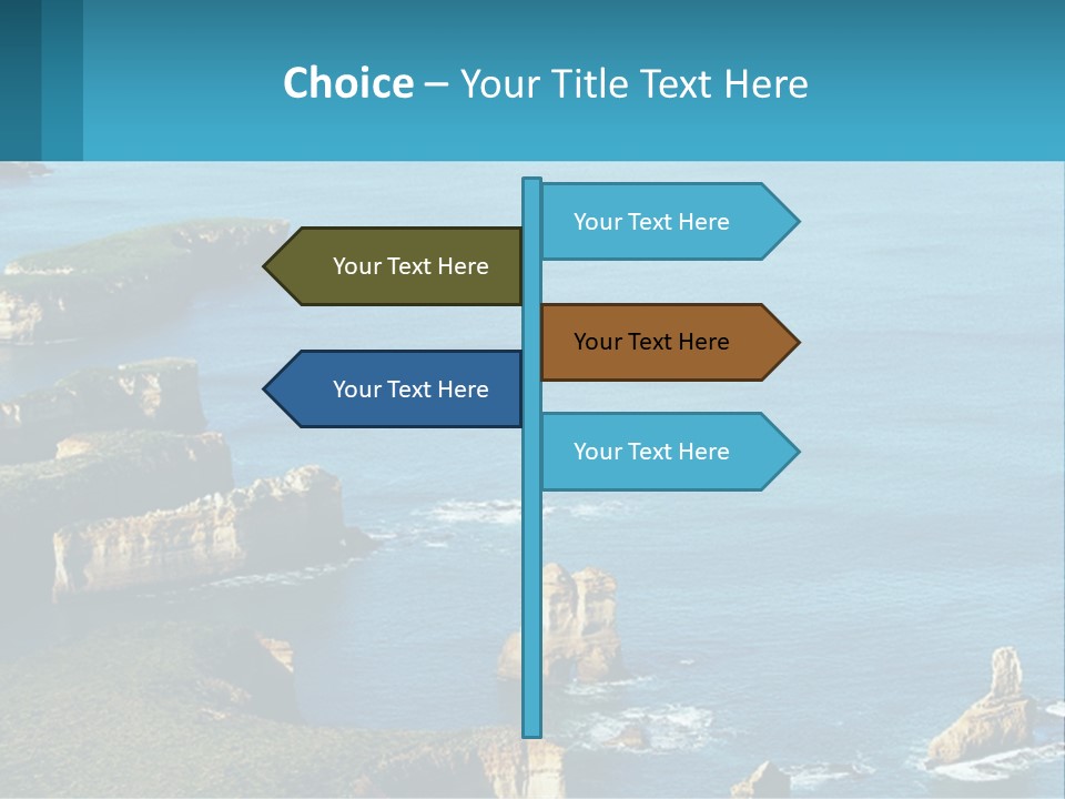 A Large Body Of Water Surrounded By Rocks PowerPoint Template