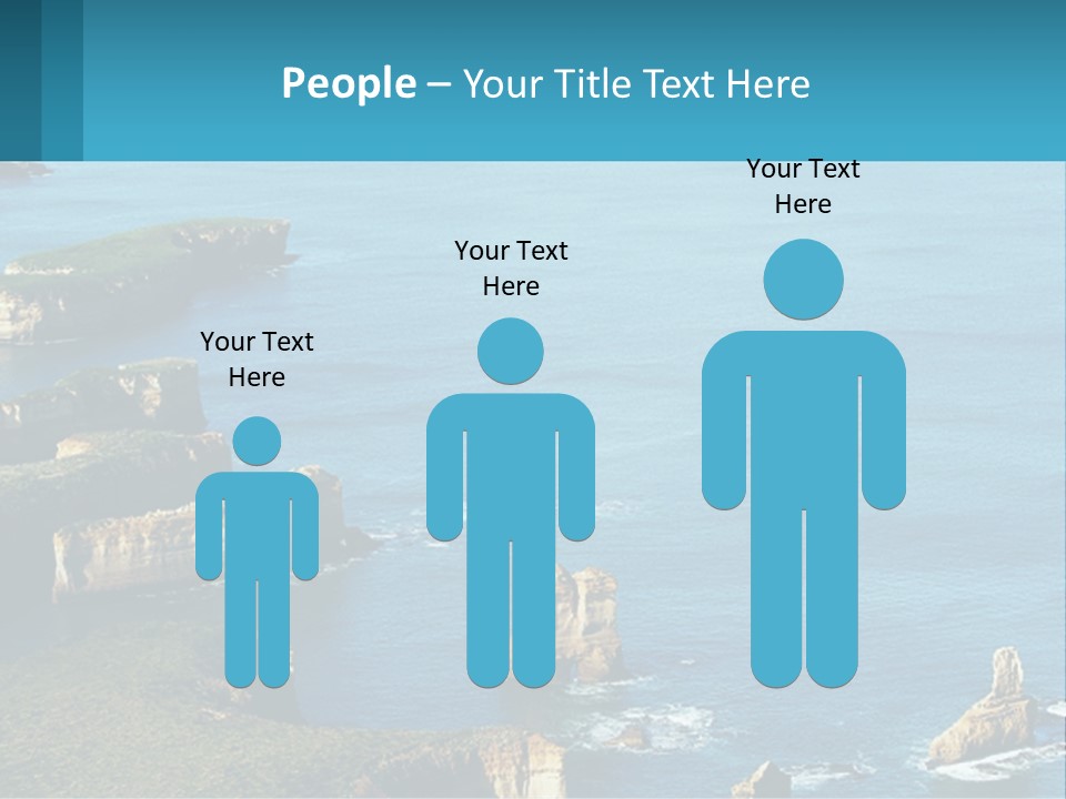 A Large Body Of Water Surrounded By Rocks PowerPoint Template