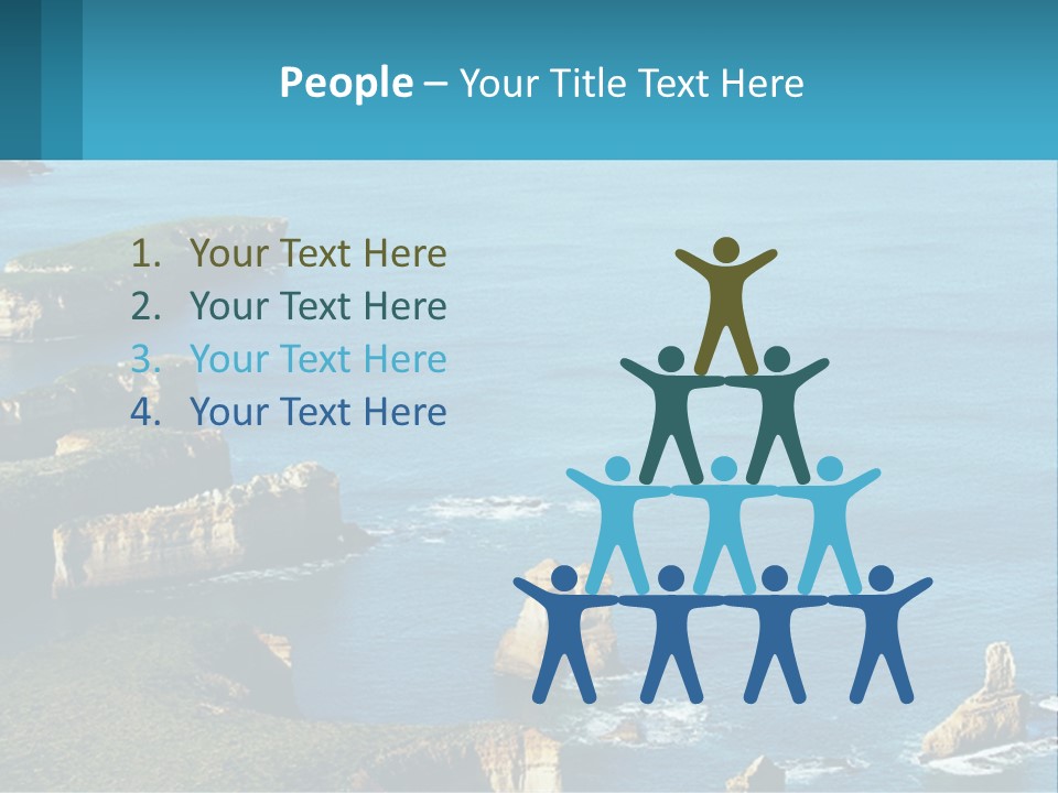 A Large Body Of Water Surrounded By Rocks PowerPoint Template
