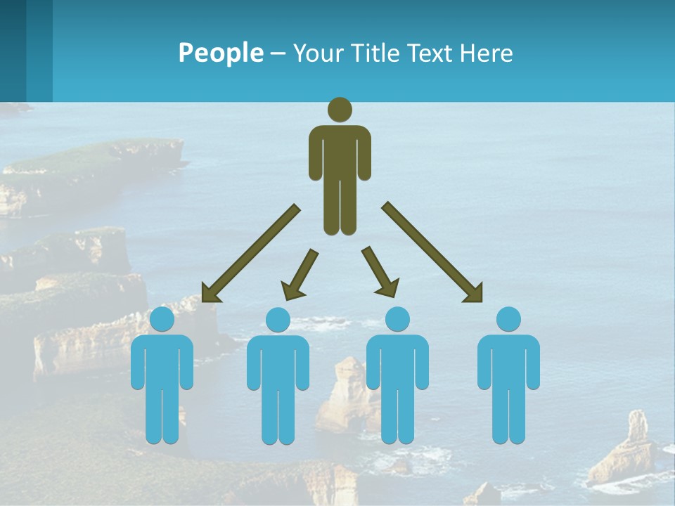 A Large Body Of Water Surrounded By Rocks PowerPoint Template