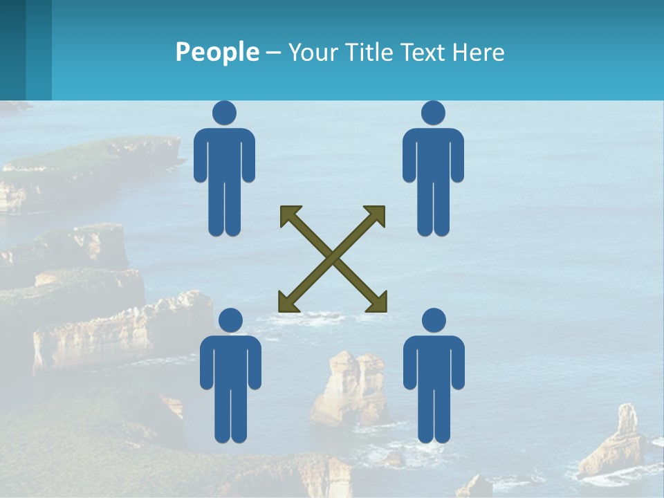 A Large Body Of Water Surrounded By Rocks PowerPoint Template