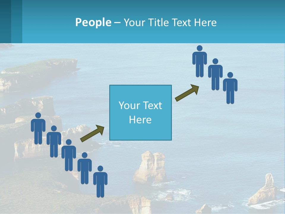 A Large Body Of Water Surrounded By Rocks PowerPoint Template