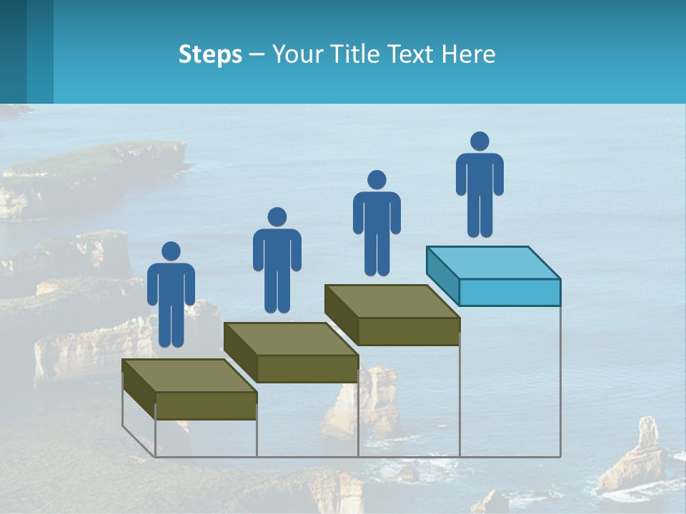 A Large Body Of Water Surrounded By Rocks PowerPoint Template