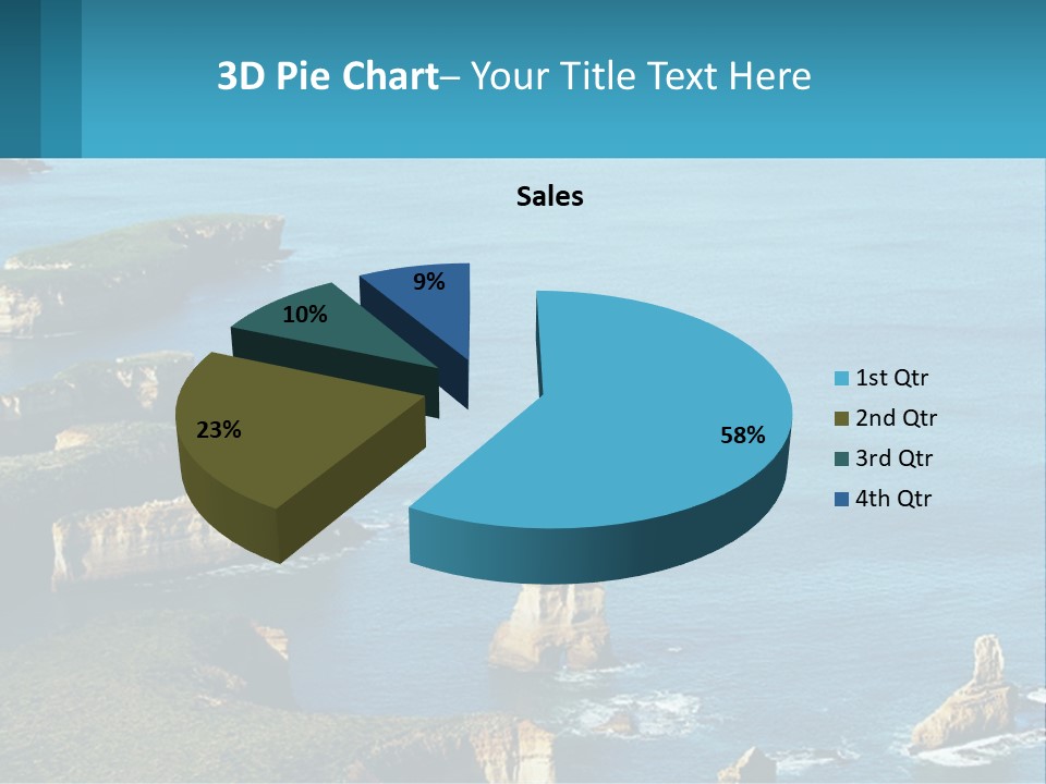 A Large Body Of Water Surrounded By Rocks PowerPoint Template