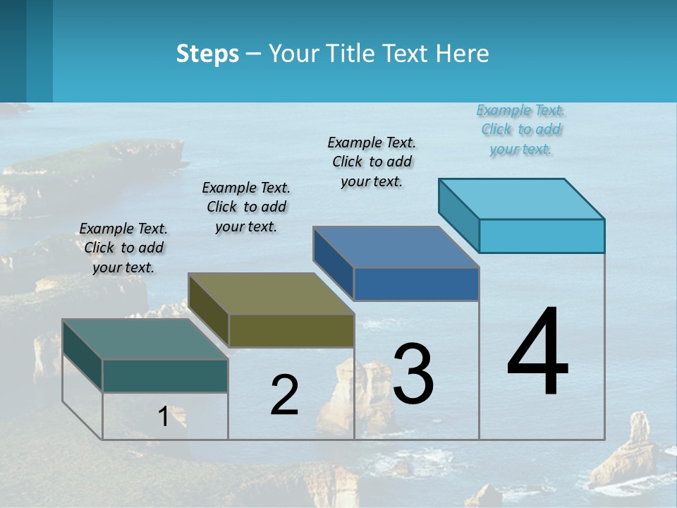 A Large Body Of Water Surrounded By Rocks PowerPoint Template