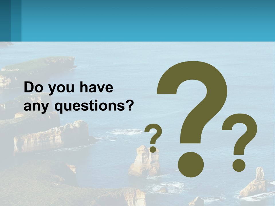 A Large Body Of Water Surrounded By Rocks PowerPoint Template