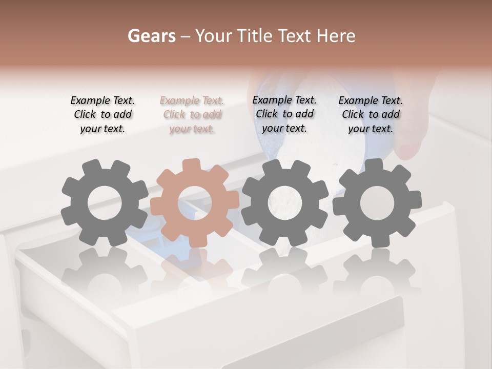 A Person Is Cleaning A Drawer With A Rag PowerPoint Template