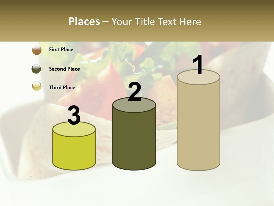 A Taco With Lettuce, Tomatoes, And Other Toppings PowerPoint Template