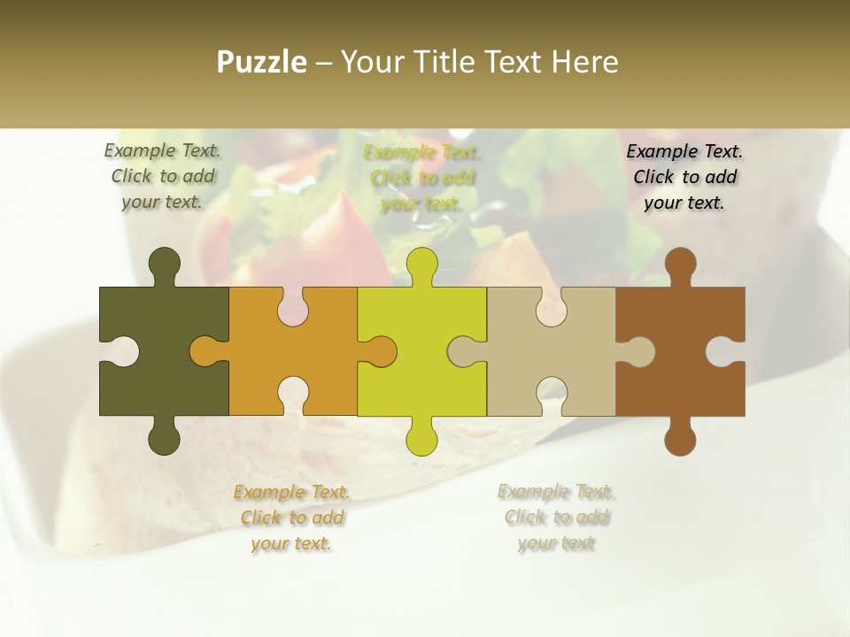 A Taco With Lettuce, Tomatoes, And Other Toppings PowerPoint Template