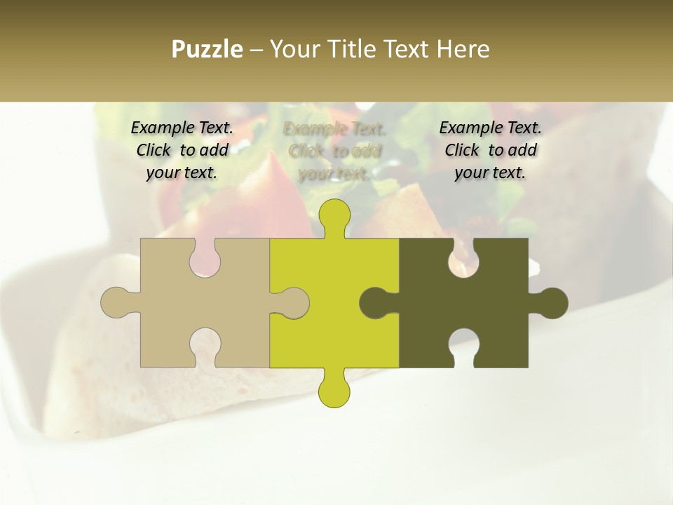 A Taco With Lettuce, Tomatoes, And Other Toppings PowerPoint Template