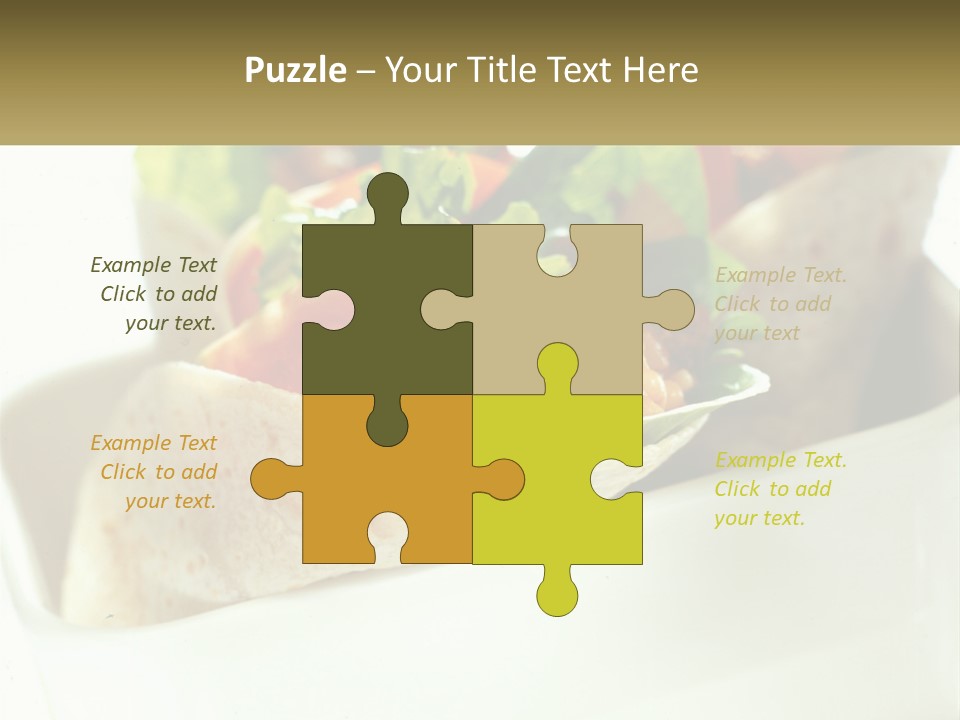 A Taco With Lettuce, Tomatoes, And Other Toppings PowerPoint Template