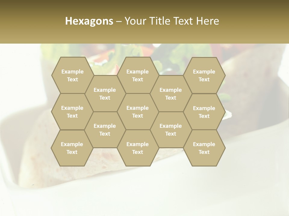 A Taco With Lettuce, Tomatoes, And Other Toppings PowerPoint Template