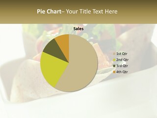 A Taco With Lettuce, Tomatoes, And Other Toppings PowerPoint Template
