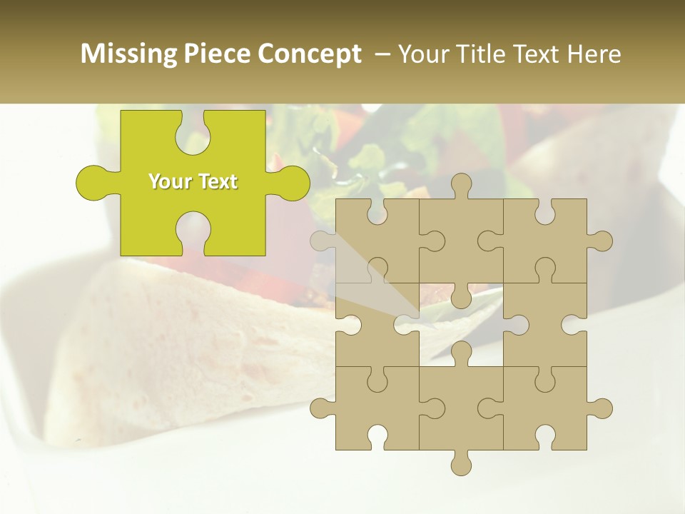 A Taco With Lettuce, Tomatoes, And Other Toppings PowerPoint Template