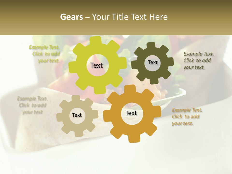 A Taco With Lettuce, Tomatoes, And Other Toppings PowerPoint Template