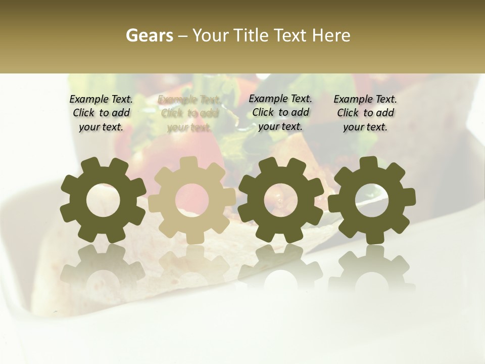 A Taco With Lettuce, Tomatoes, And Other Toppings PowerPoint Template