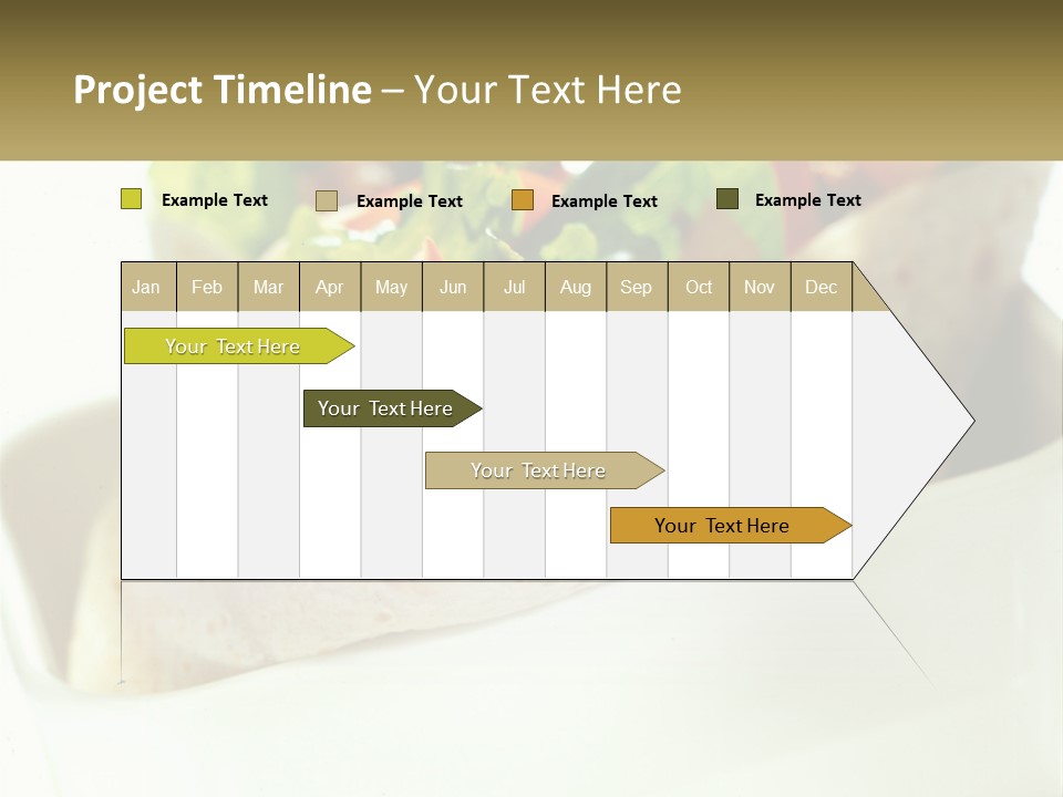 A Taco With Lettuce, Tomatoes, And Other Toppings PowerPoint Template