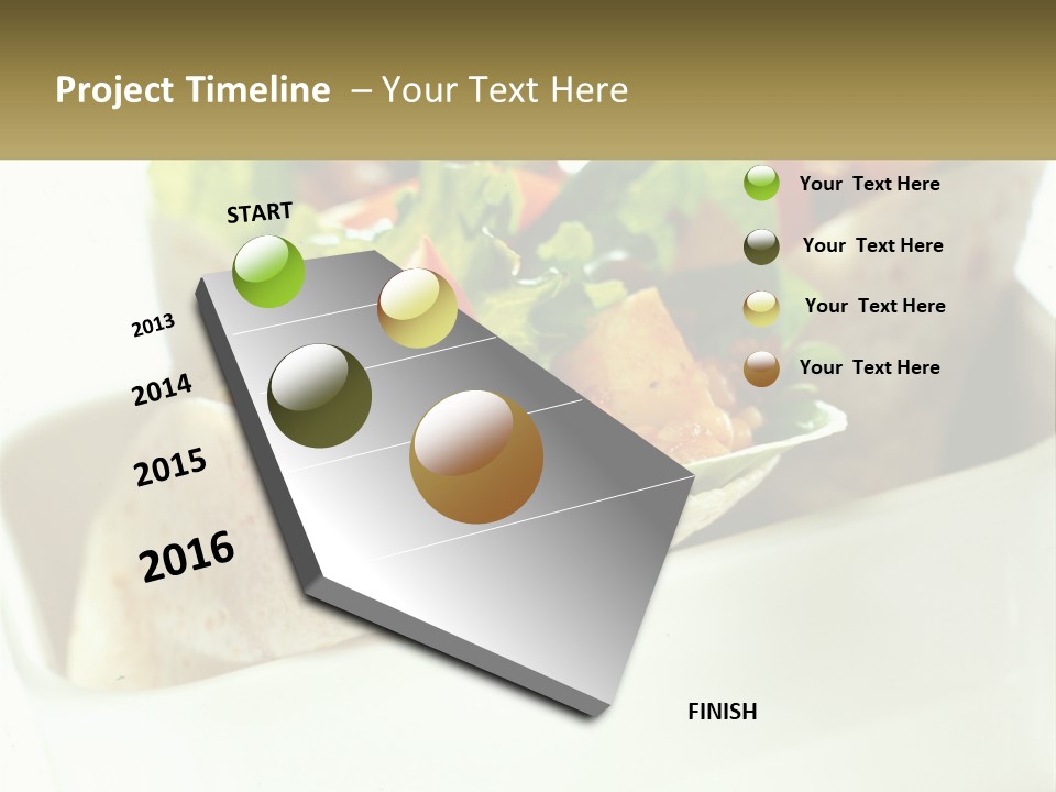 A Taco With Lettuce, Tomatoes, And Other Toppings PowerPoint Template
