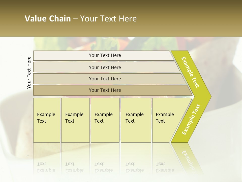 A Taco With Lettuce, Tomatoes, And Other Toppings PowerPoint Template