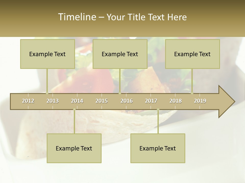 A Taco With Lettuce, Tomatoes, And Other Toppings PowerPoint Template