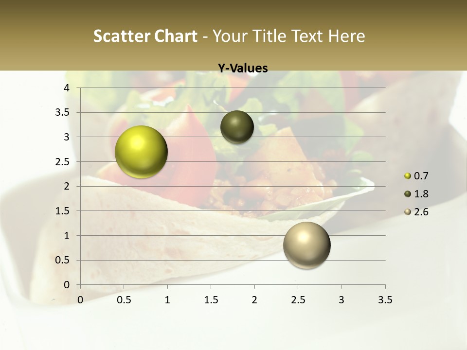 A Taco With Lettuce, Tomatoes, And Other Toppings PowerPoint Template