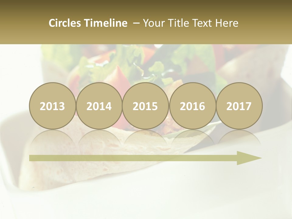 A Taco With Lettuce, Tomatoes, And Other Toppings PowerPoint Template