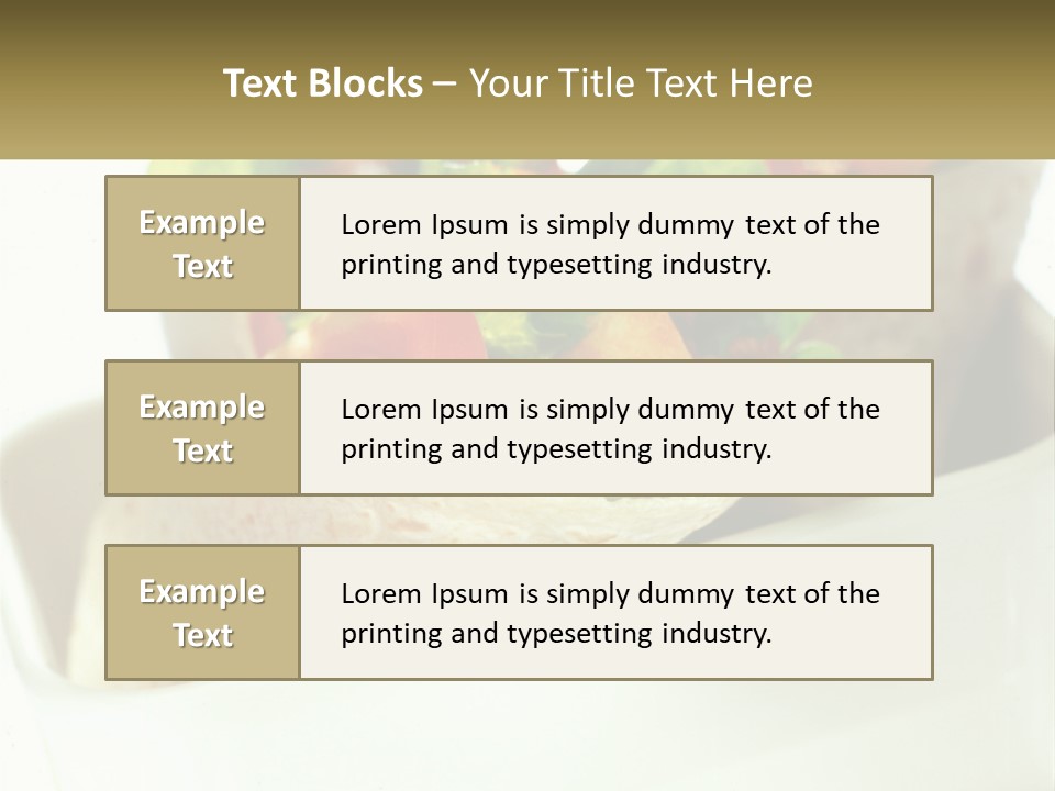 A Taco With Lettuce, Tomatoes, And Other Toppings PowerPoint Template