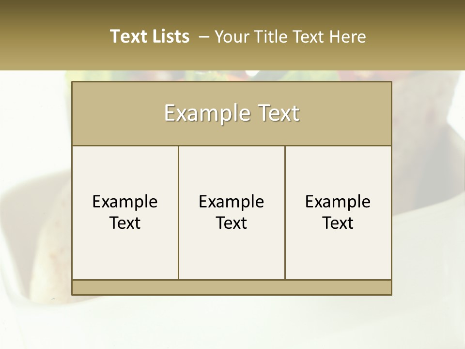 A Taco With Lettuce, Tomatoes, And Other Toppings PowerPoint Template