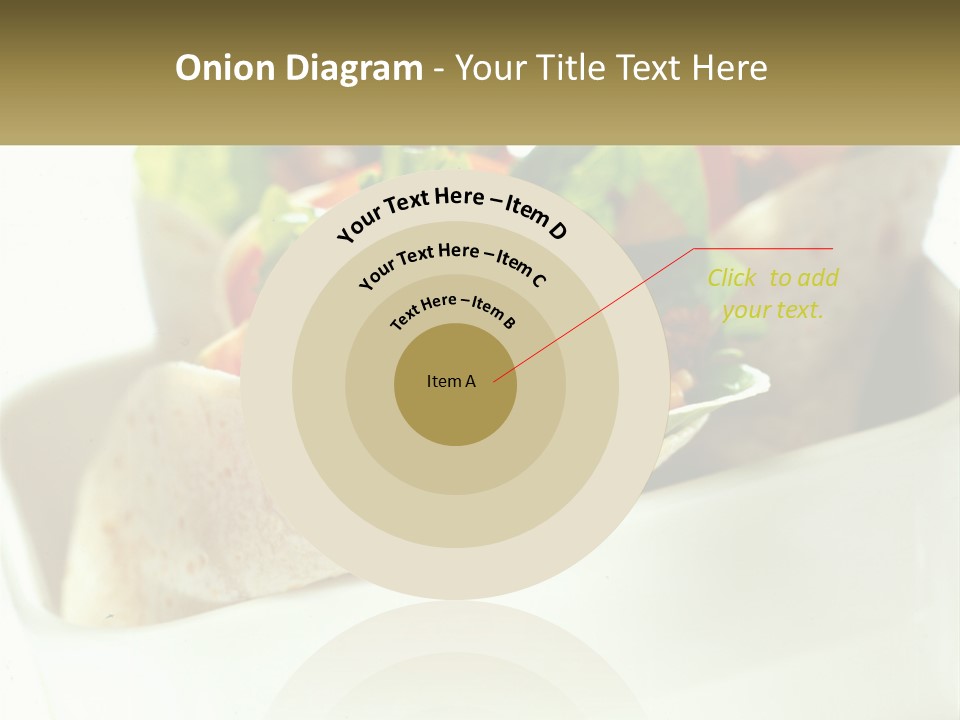 A Taco With Lettuce, Tomatoes, And Other Toppings PowerPoint Template