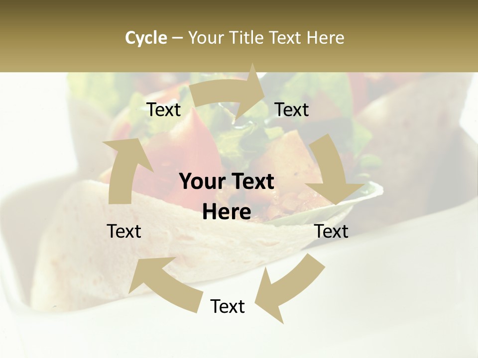 A Taco With Lettuce, Tomatoes, And Other Toppings PowerPoint Template