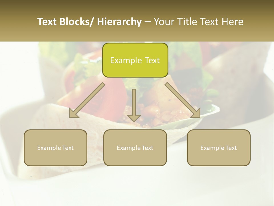 A Taco With Lettuce, Tomatoes, And Other Toppings PowerPoint Template