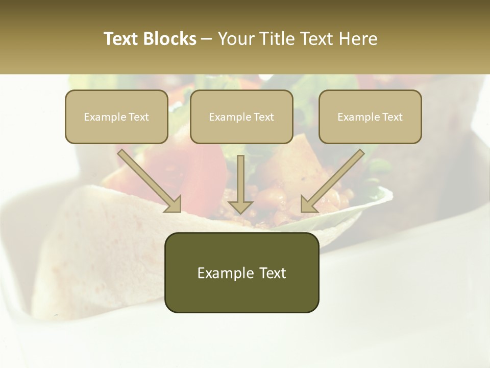A Taco With Lettuce, Tomatoes, And Other Toppings PowerPoint Template