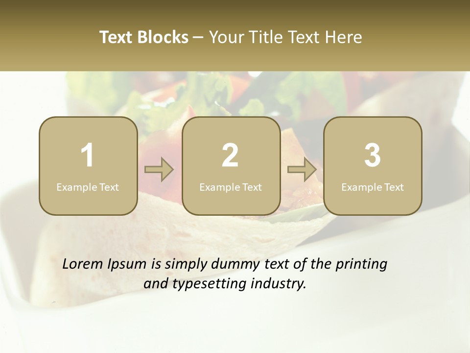 A Taco With Lettuce, Tomatoes, And Other Toppings PowerPoint Template