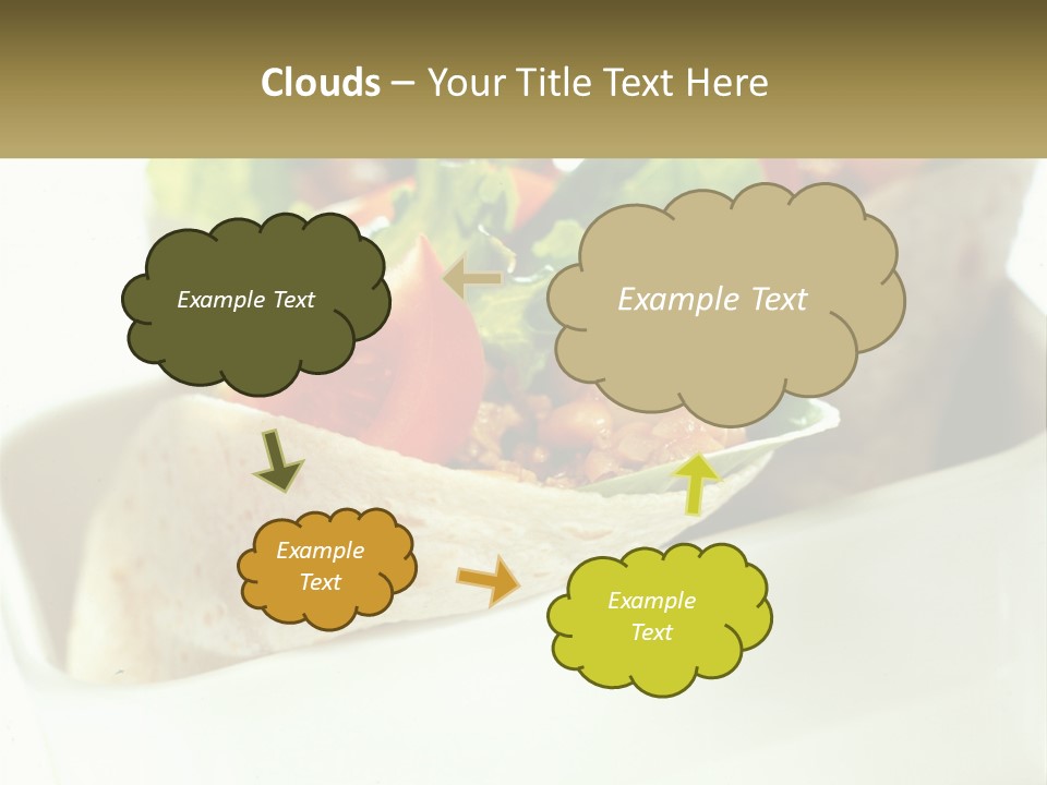 A Taco With Lettuce, Tomatoes, And Other Toppings PowerPoint Template