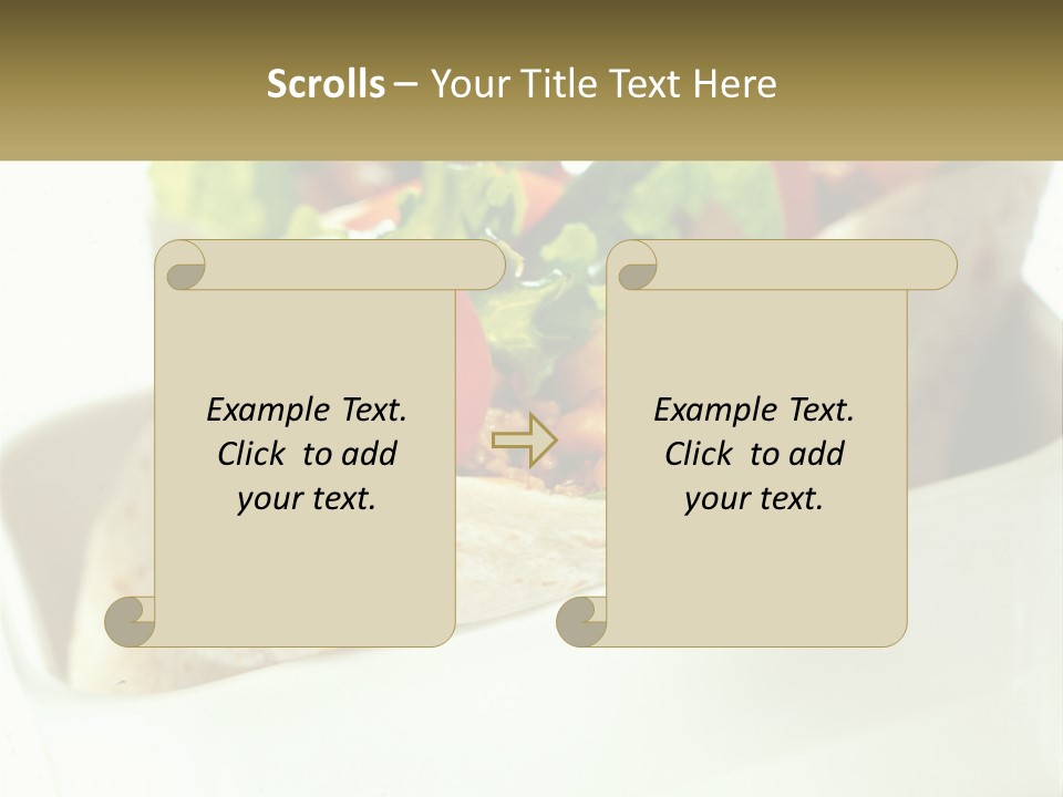 A Taco With Lettuce, Tomatoes, And Other Toppings PowerPoint Template