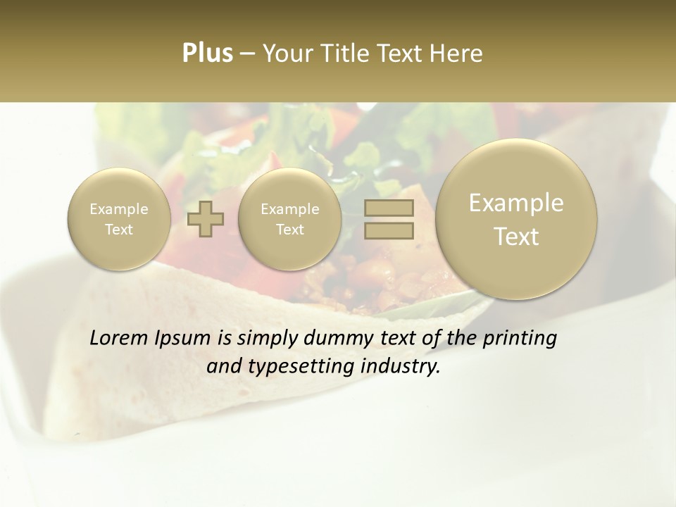 A Taco With Lettuce, Tomatoes, And Other Toppings PowerPoint Template