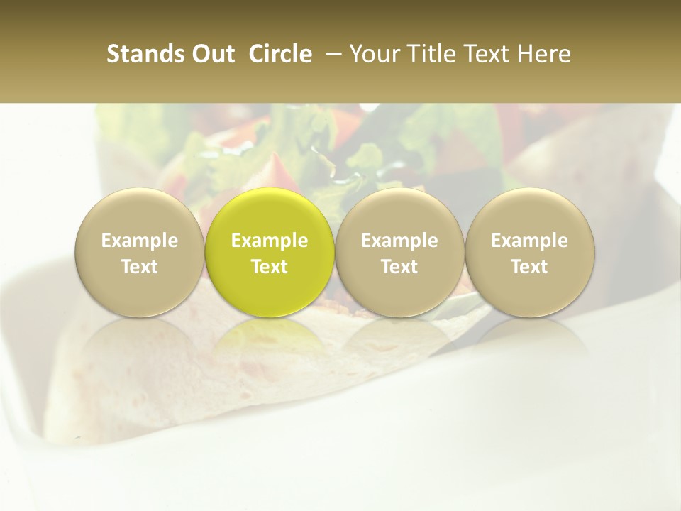 A Taco With Lettuce, Tomatoes, And Other Toppings PowerPoint Template