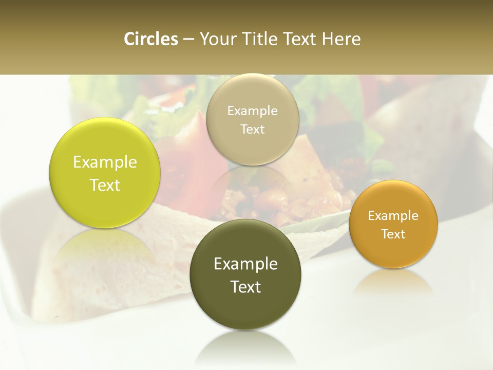 A Taco With Lettuce, Tomatoes, And Other Toppings PowerPoint Template