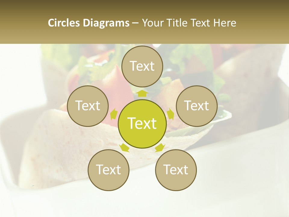 A Taco With Lettuce, Tomatoes, And Other Toppings PowerPoint Template