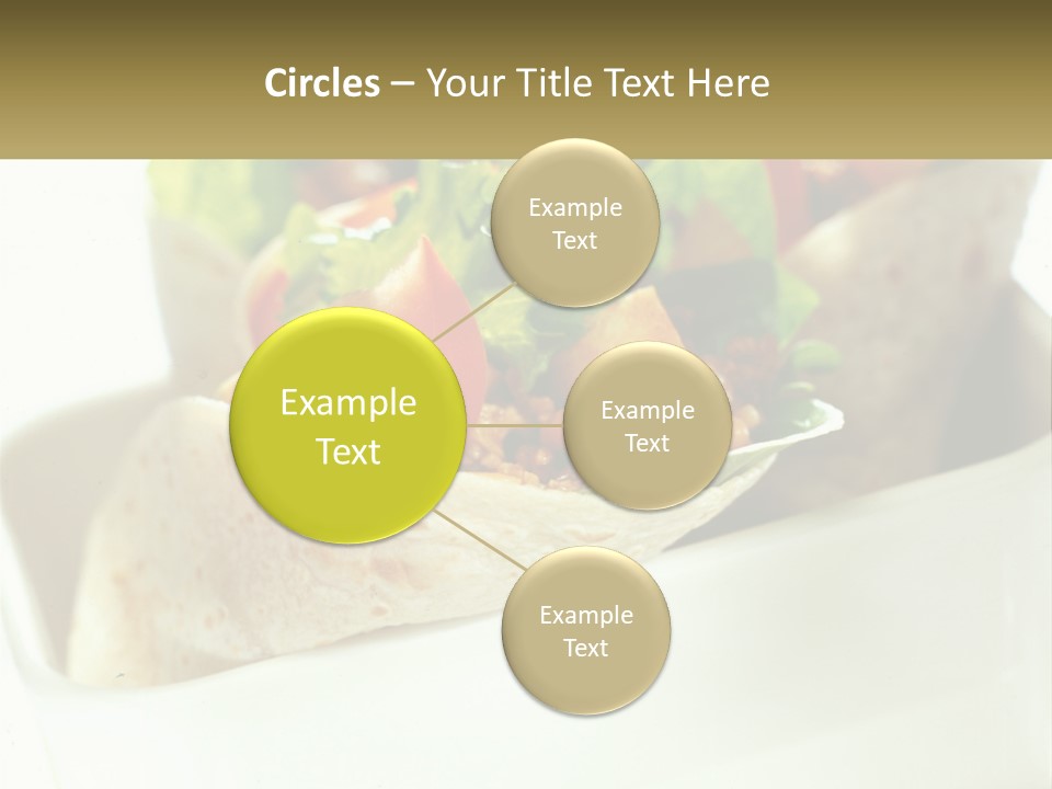 A Taco With Lettuce, Tomatoes, And Other Toppings PowerPoint Template