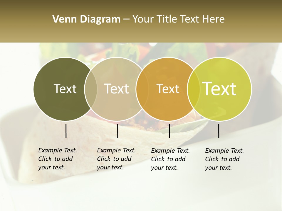 A Taco With Lettuce, Tomatoes, And Other Toppings PowerPoint Template