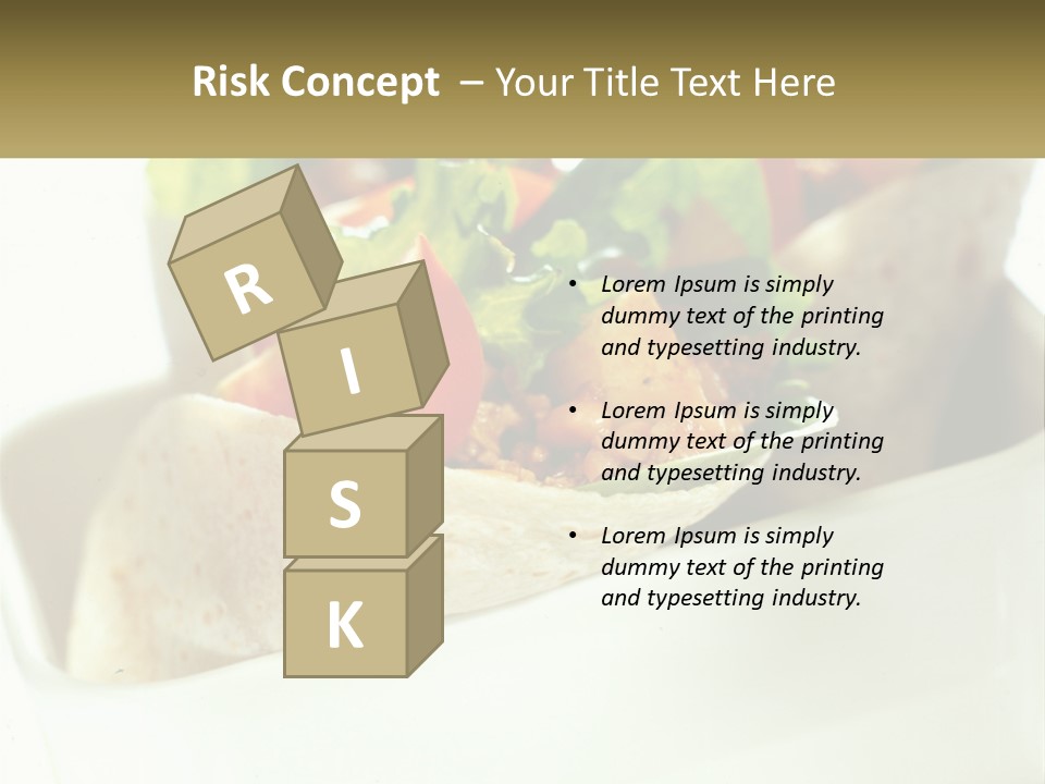 A Taco With Lettuce, Tomatoes, And Other Toppings PowerPoint Template