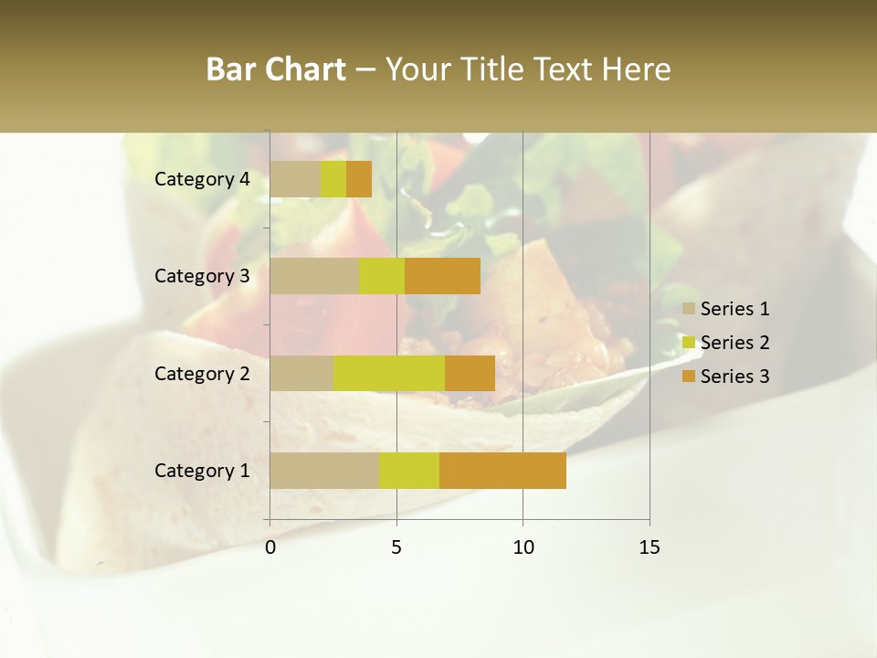 A Taco With Lettuce, Tomatoes, And Other Toppings PowerPoint Template