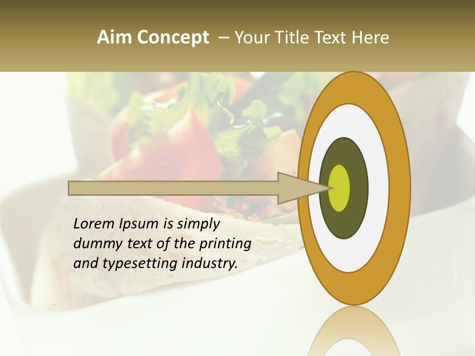 A Taco With Lettuce, Tomatoes, And Other Toppings PowerPoint Template
