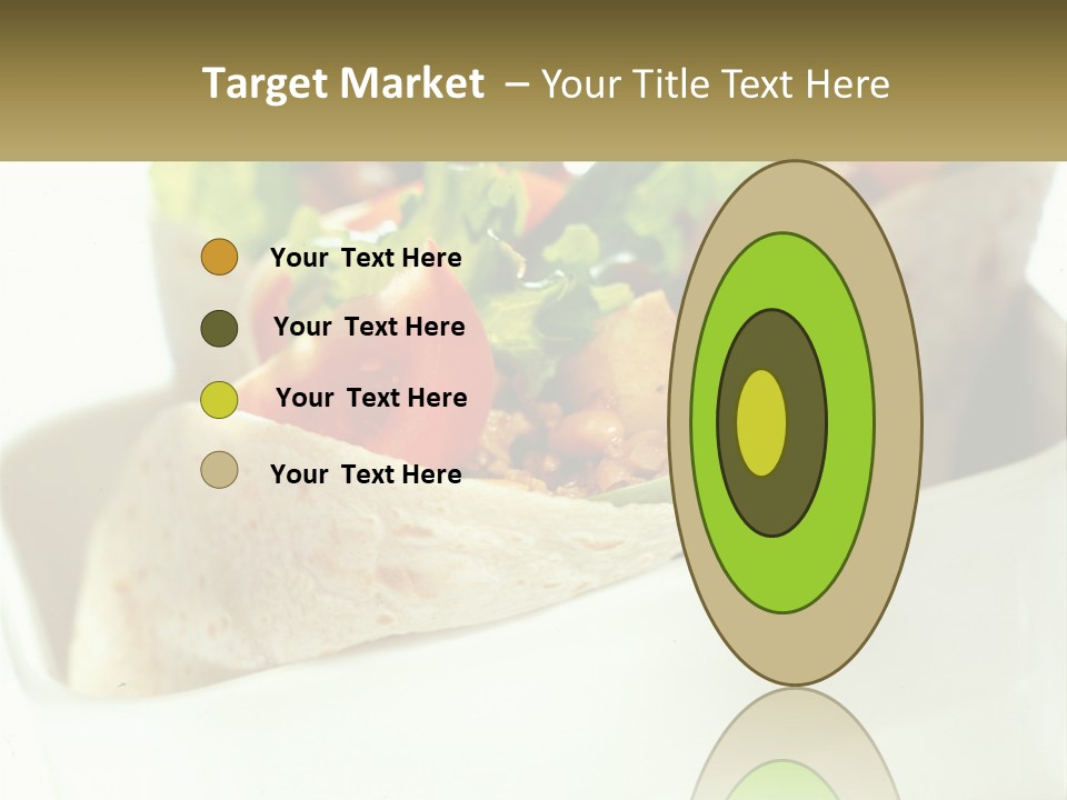 A Taco With Lettuce, Tomatoes, And Other Toppings PowerPoint Template
