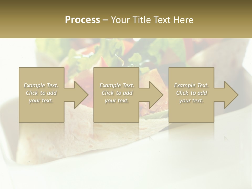 A Taco With Lettuce, Tomatoes, And Other Toppings PowerPoint Template