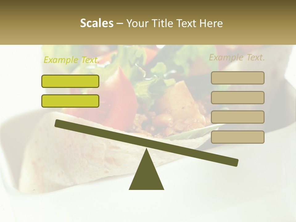 A Taco With Lettuce, Tomatoes, And Other Toppings PowerPoint Template