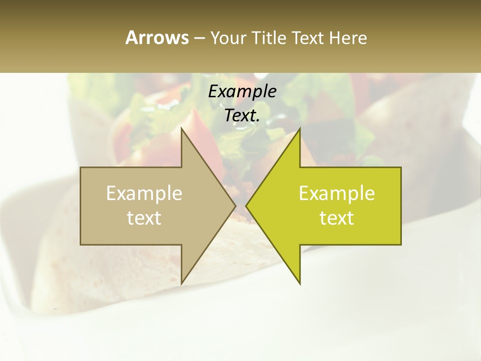 A Taco With Lettuce, Tomatoes, And Other Toppings PowerPoint Template