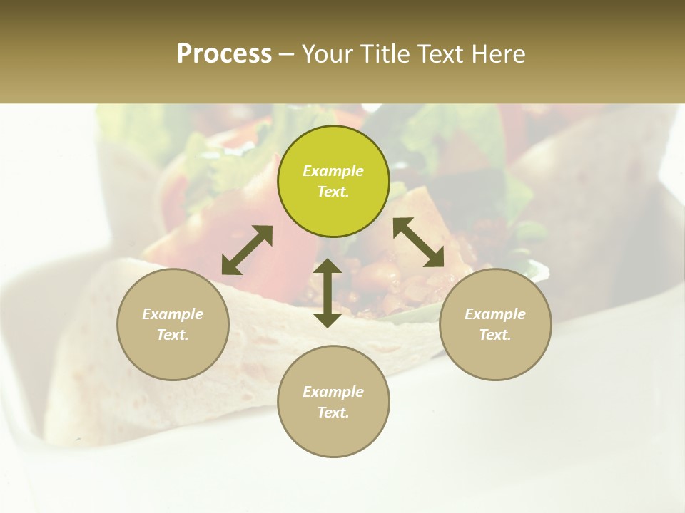 A Taco With Lettuce, Tomatoes, And Other Toppings PowerPoint Template