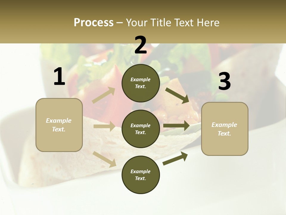 A Taco With Lettuce, Tomatoes, And Other Toppings PowerPoint Template